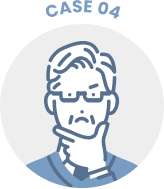 考え込む眼鏡の男性イラストアイコン