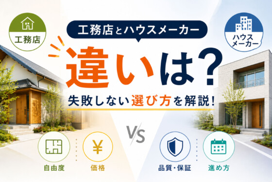 工務店とハウスメーカーの違いは？失敗しない選び方を解説！