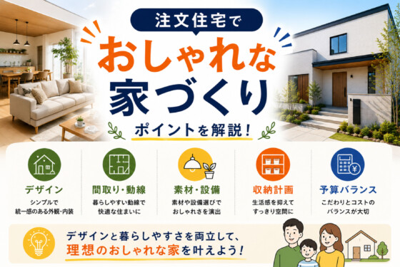注文住宅でおしゃれな家づくりを実現するポイントを解説！