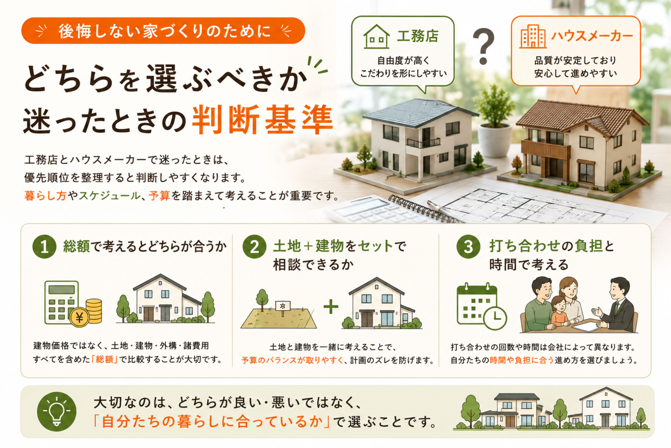 工務店とハウスメーカーの違いは？失敗しない選び方を解説！ | 福岡の
