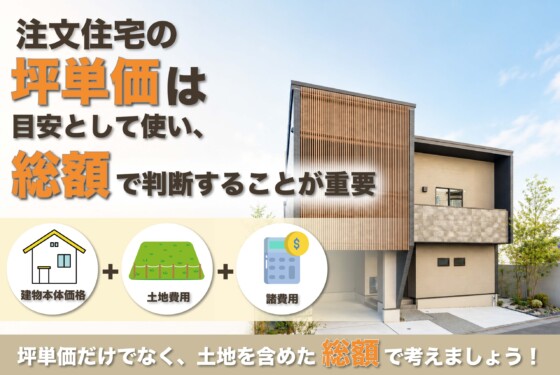 注文住宅の坪単価は目安として使い、総額で判断することが重要